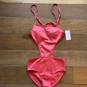 Juicy Couture Coral Cutout One Piece